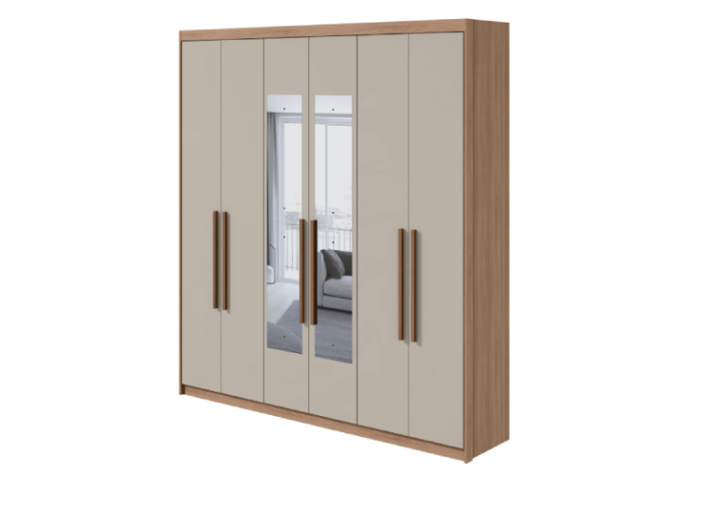 ARMOIRE LIBRA (4PCS) 6 PTS + 2 MIRROR CARVALLO NA